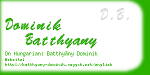 dominik batthyany business card